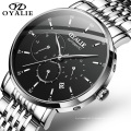 2020 marque de luxe hommes montre OYALIE hommes montre-bracelet mode en acier inoxydable bande montre mécanique douane Logo Montre Homme horloge